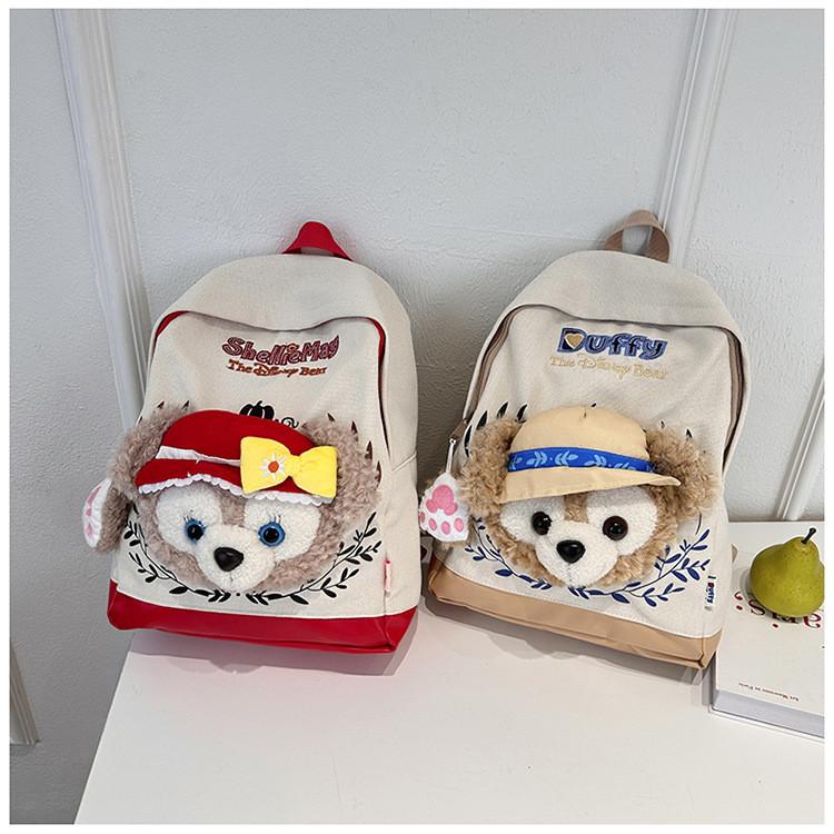 Plush Bear Duffy Backpack Travel School Bags Large Students Capacity
