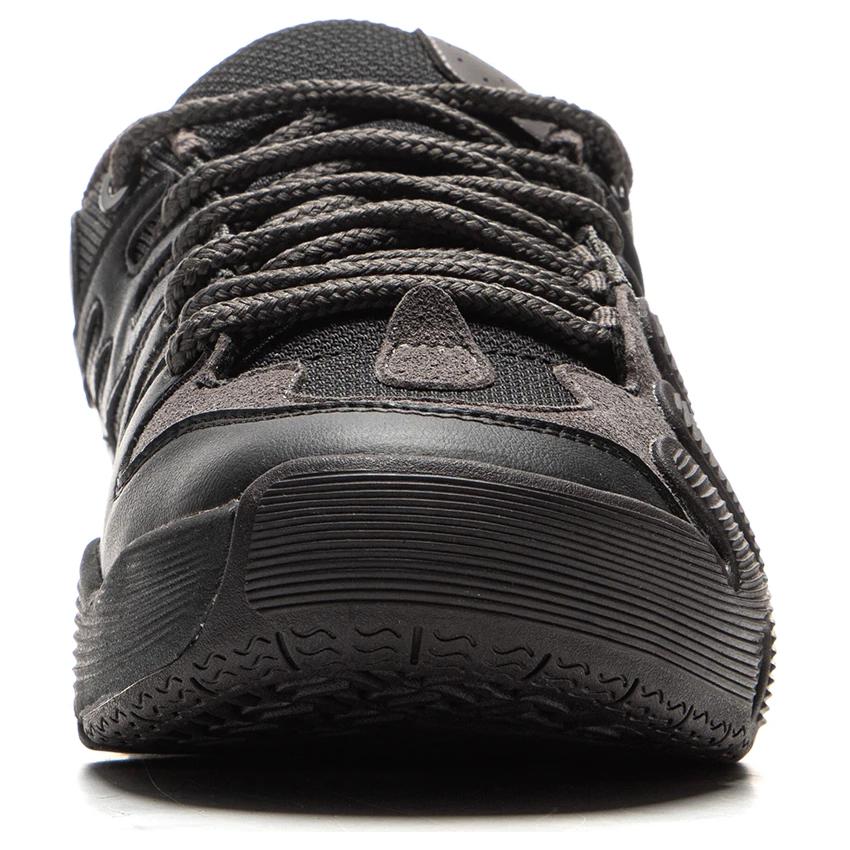 Li Ning Tian Jiao Comfortable Fashion Slip Resistant Shock Absorbing Low Top Skate Shoes Unisex Skate Shoes Black Gray AEPV003-2