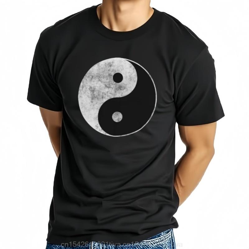 Zyxz Yin Yang Distressed Print Mens Tshirt Top Tai China Men Clothing Graphic T Shirts Cottonr Seasons Daily Tees Short 822315