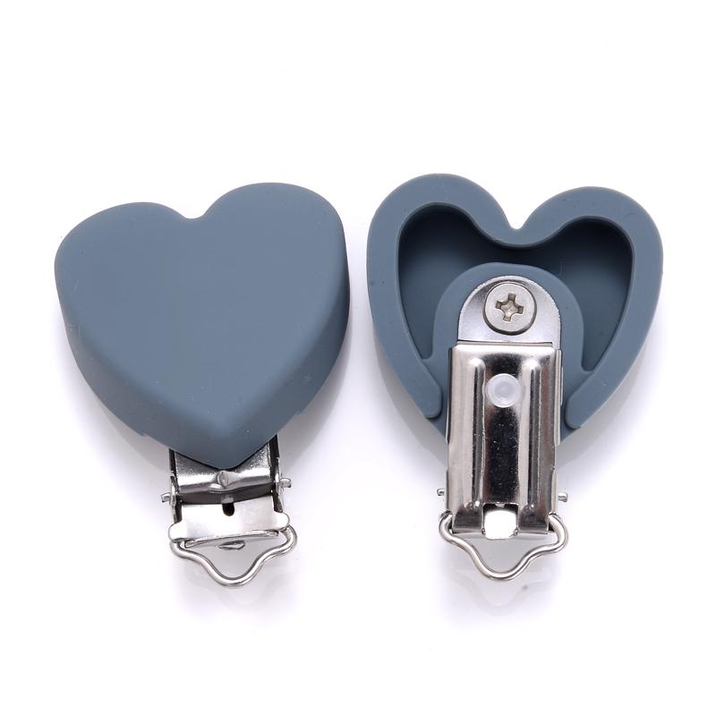 3Pcs Silicone Pacifier Clip Star Heart Round Silicone Clips for DIY Pacifier Chain Accessories Baby Soother Nursing Dummy Holder
