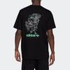 Adidas Originals Trefoil Pckalot Tee Retro Print Sports Crew Neck Short Sleeve T-Shirt Men Tops Black HF4762