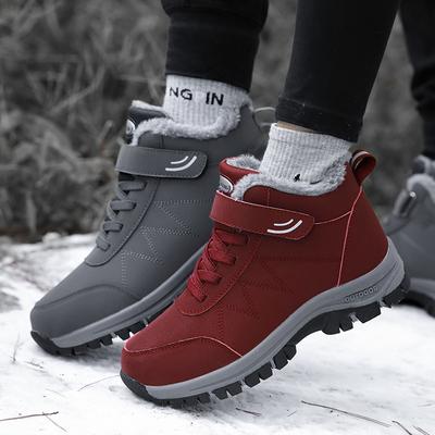 Direct Winter Couple Men and Women Fleece Thickened High-top Cotton Shoes Waterproof Elderly Snow Boots