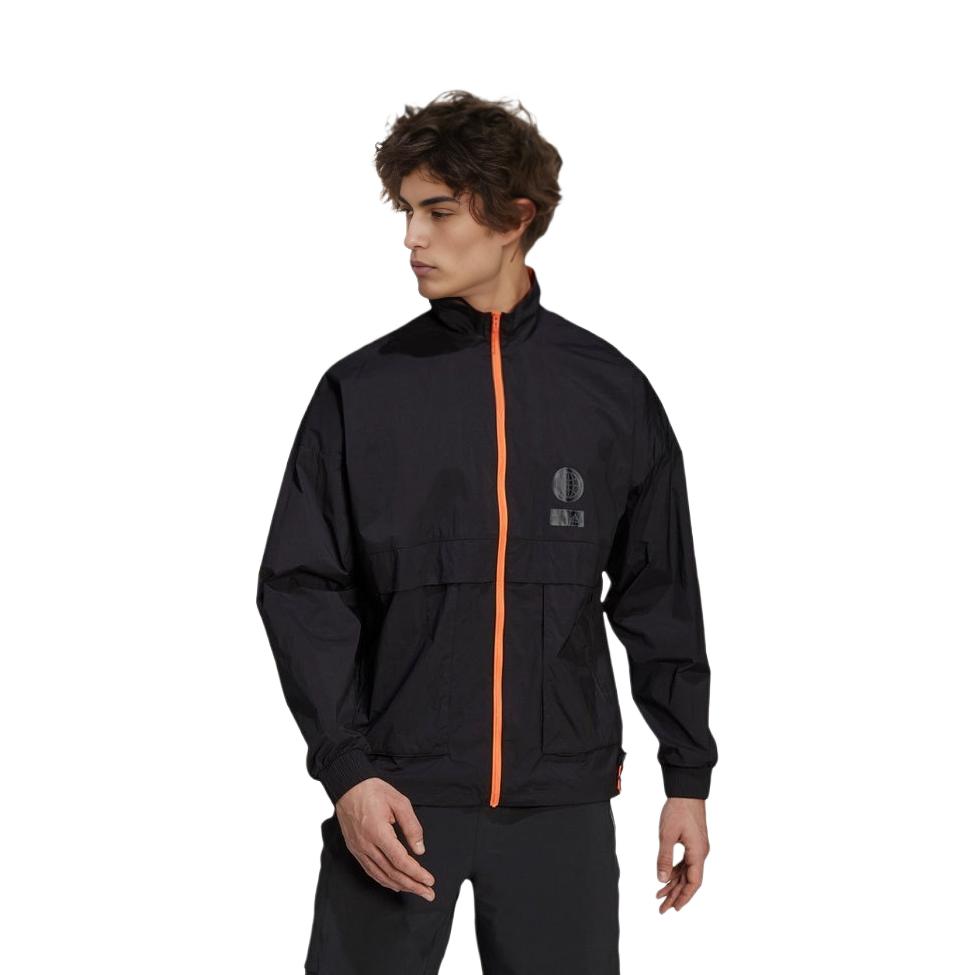 adidas Jackets Men's Black Stand Collar Moderate Workwear GU1756