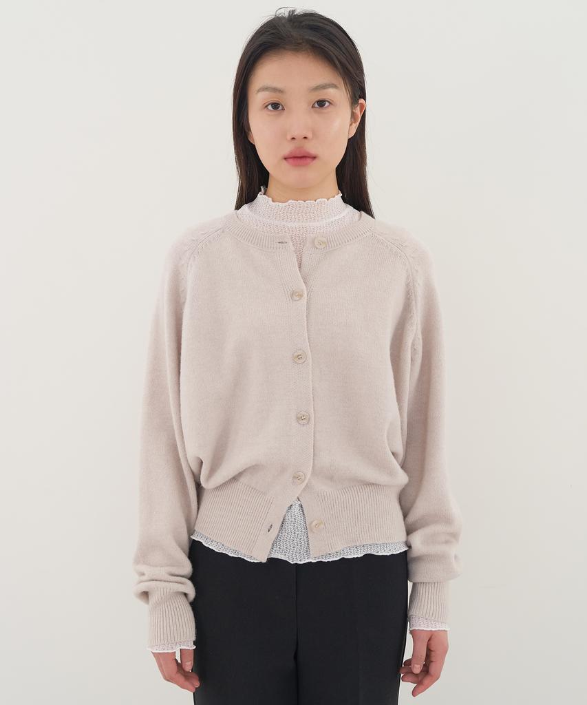 Juliapepe Daily Round Knit Cardigan (Oatmeal Beige)