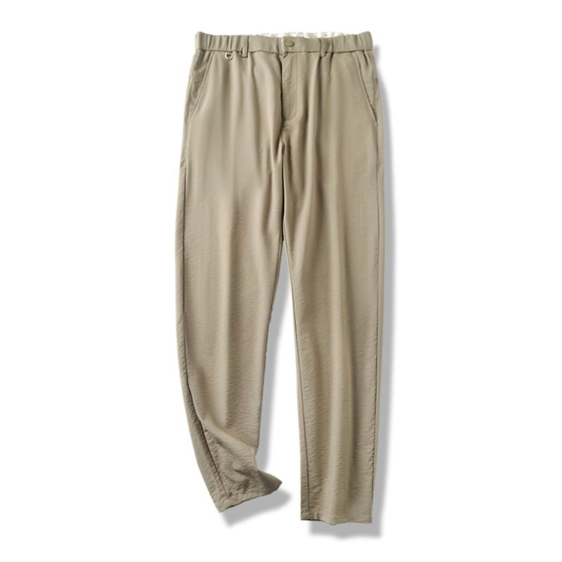 Elastic Ice Silk Draped Pants Men's Summer Thin 2024 New Arrival Straight Men's Pants Export Export Business Casual Pants