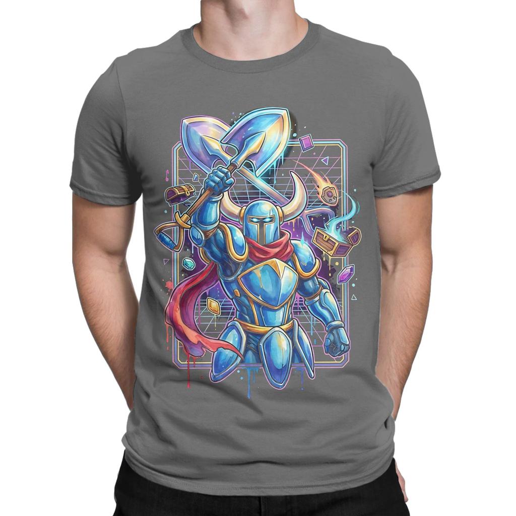 Shovel Knight Vaporwave Aesthetic Retro Design poster Graphic Funny 100 Cotton TShirt Shovel Knight Tops Tees For Unisex