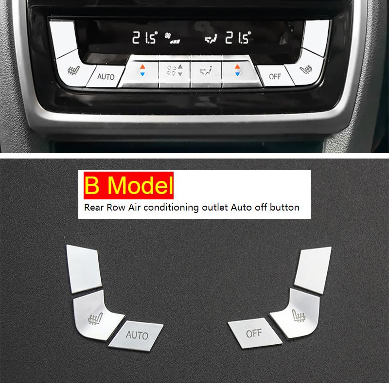 

Стайлинг автомобиля, центральное управление, кондиционер, регулировка ветра, кнопка переключения переменного тока, наклейка для BMW X5 G05, авто интерьер B Model Silver