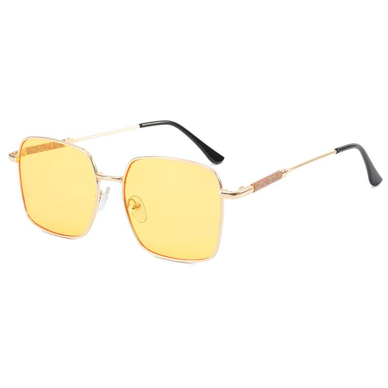 Europäisch-Amerikanischer Stil Quadratische Sonnenbrille Damen Herren Entspiegelnd UV-Schutz Fahren Reisen Mode Sonnenbrille