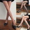 Vintage Ribbon Streamer Irregular Pattern Stocking Pantyhose Thin Sheer Silk Tights Women Japanese Ballet Dance Leggings