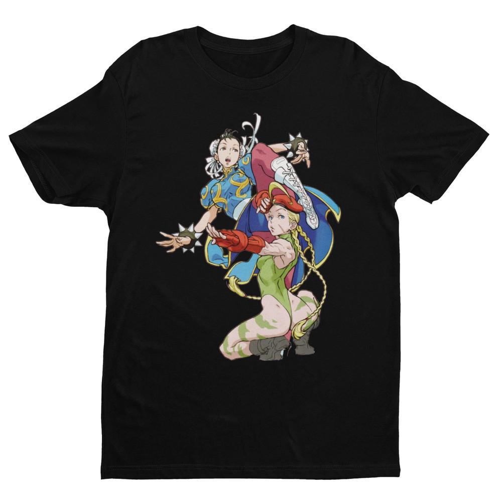 Chun Li and Cammy Kung Fu Fighting Premium Unisex T-Shirt Characters Art Gifts