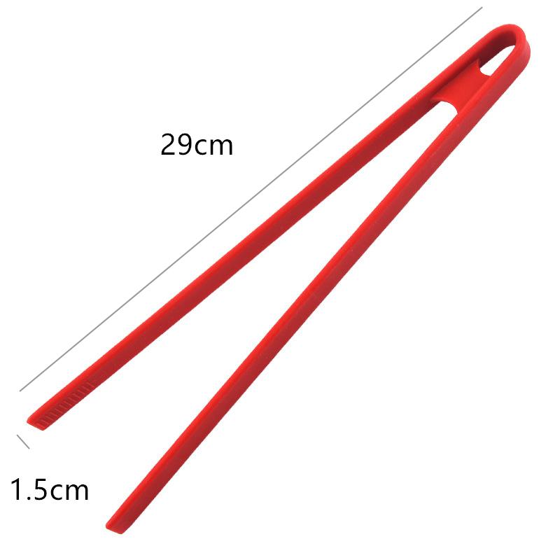 Non-Slip Silicone Tongs Bread Food Barbecue Clip Long Handle Steak Clamp Home Kitchen Cooking Tools
