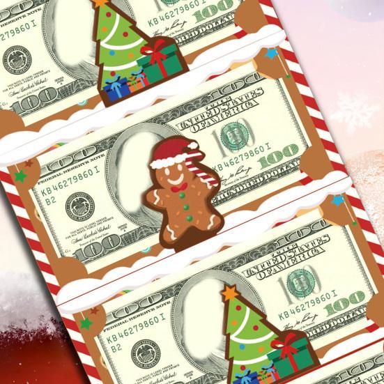 Yousheng Christmas Red Envelope Money Holder with 6 Slots DIY Holiday Cash Card Box Surprise Xmas Gift Card Holder