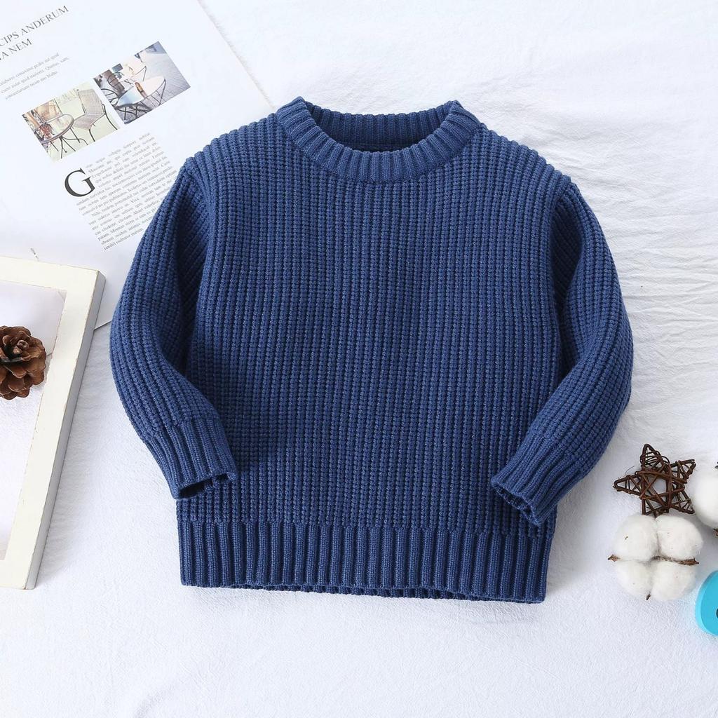Kids Loose Long-Sleeve Sweater Versatile Slouchy For Toddlers