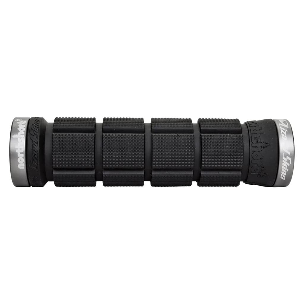 Lizard Skins Northshore Dual Clamp Bicycle Handlebar Pair Lock-On Grips, 33.0mm Diameter, Black, (LONDS010)