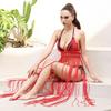 Hand-Woven Bohemian Tassel Skirt: Women's Sexy High-End Beach-Style Two-Piece Swimsuit