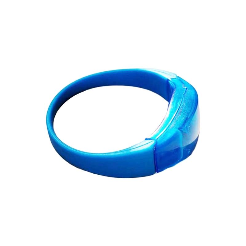 5 Stück Sprachaktivierte Sound Control LED Armbänder Blinkendes Silikon Armband Weihnachten Bar Konzert Festival Party Zubehör