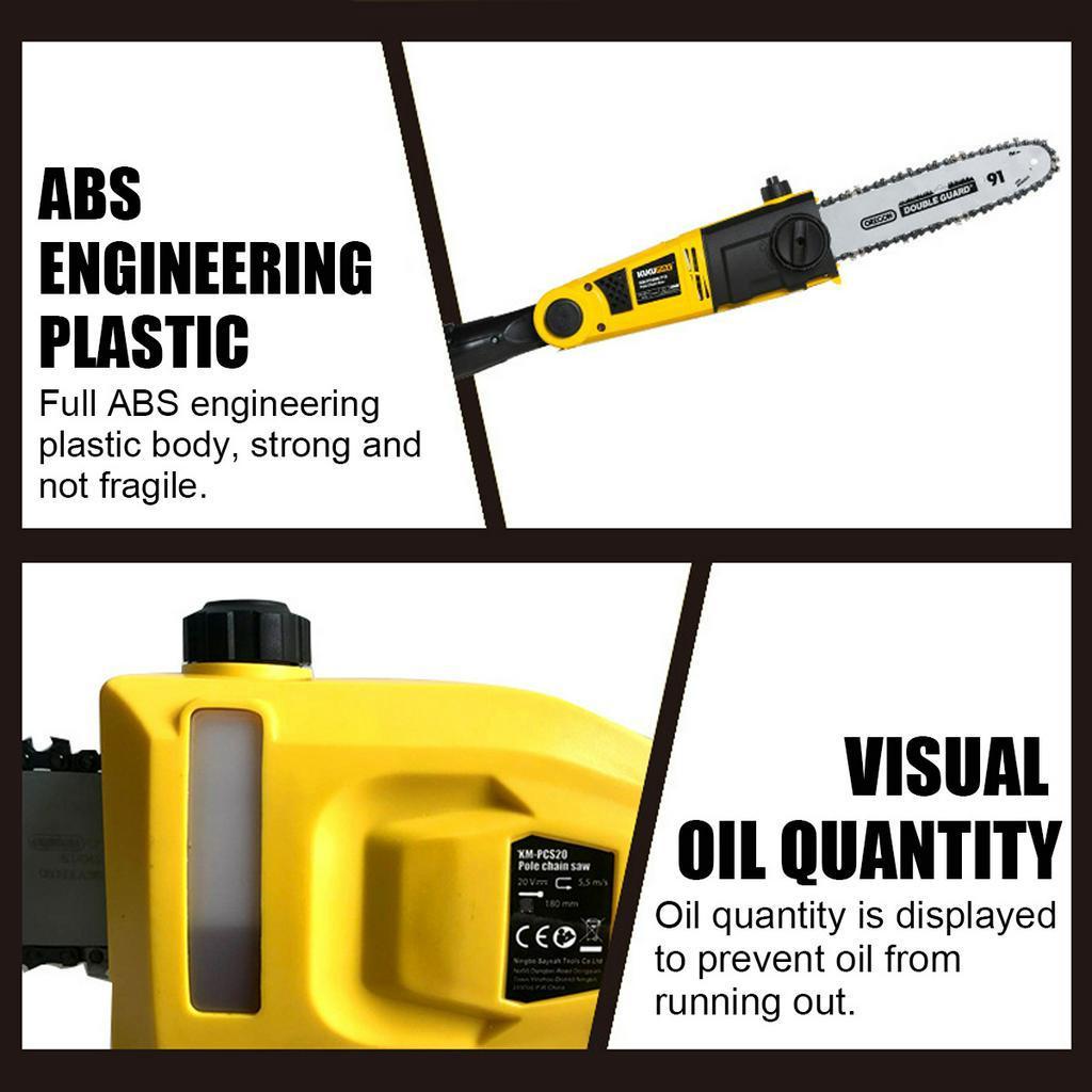 8 Inch 2.25M Cordless Tree Trimmer Pole Saw Telescoping Electric Chainsaw Pruner Home Garden Pruning Tools With Battery