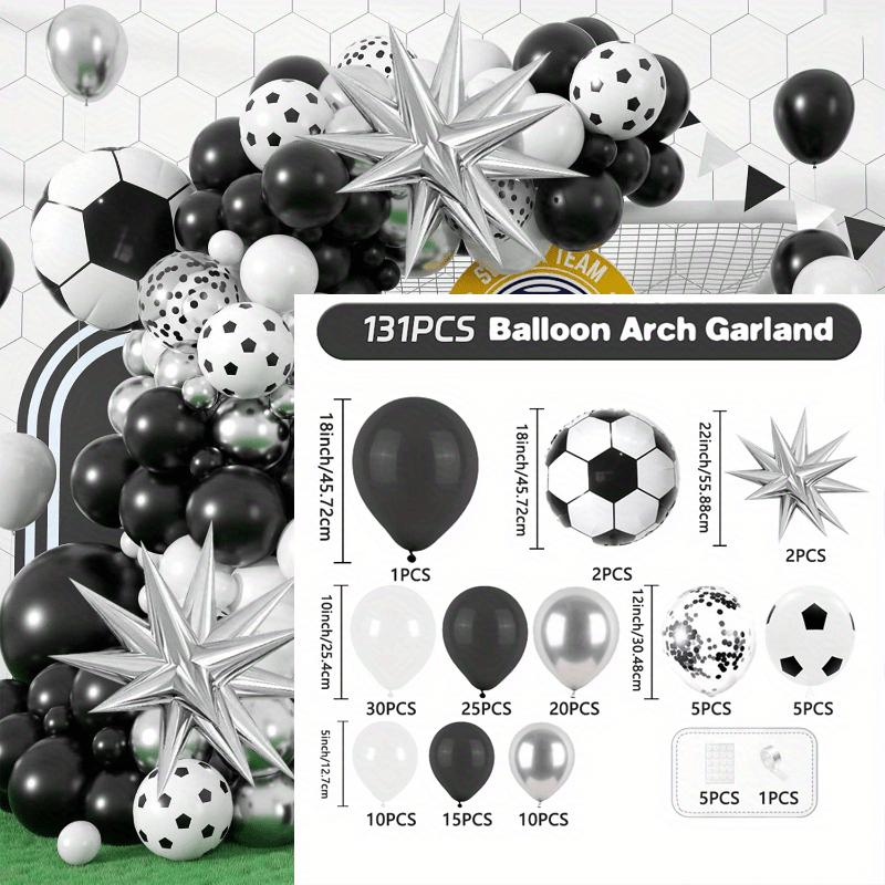 

131pcs Football Balloon Arch, Balloon Arch Wreath, Football Printed Balloon Birthday Sports Football Fan Themed Party Decoration Other