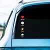 Adesivos de Carro Personalizados Impermeáveis Decalques para Vidro Traseiro Design Criativo de Mídias Sociais Fácil de Aplicar E Remover Sem Resíduos Decoração Engraçada com Meme de Trânsito