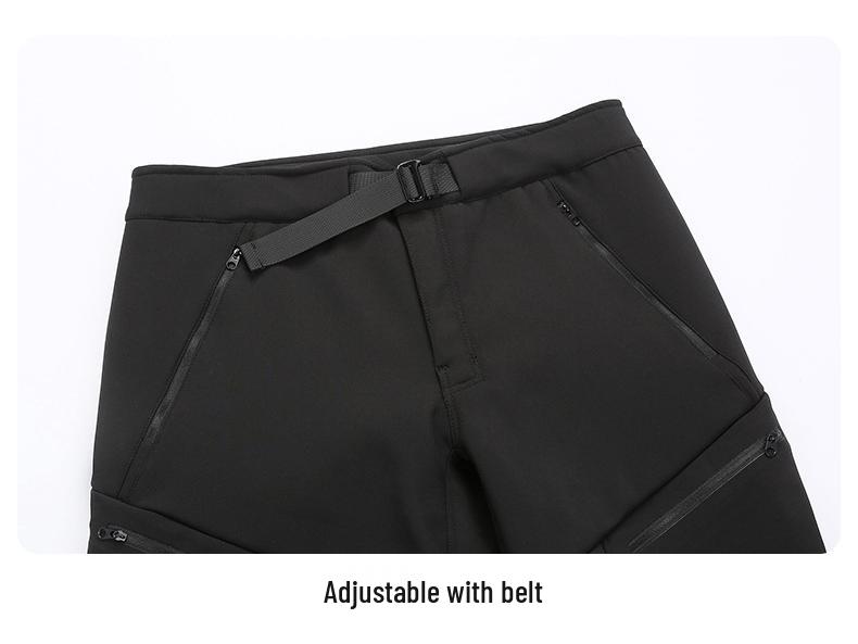 Unisex Windproof Waterproof Fleece-Lined Outdoor Hiking Pants