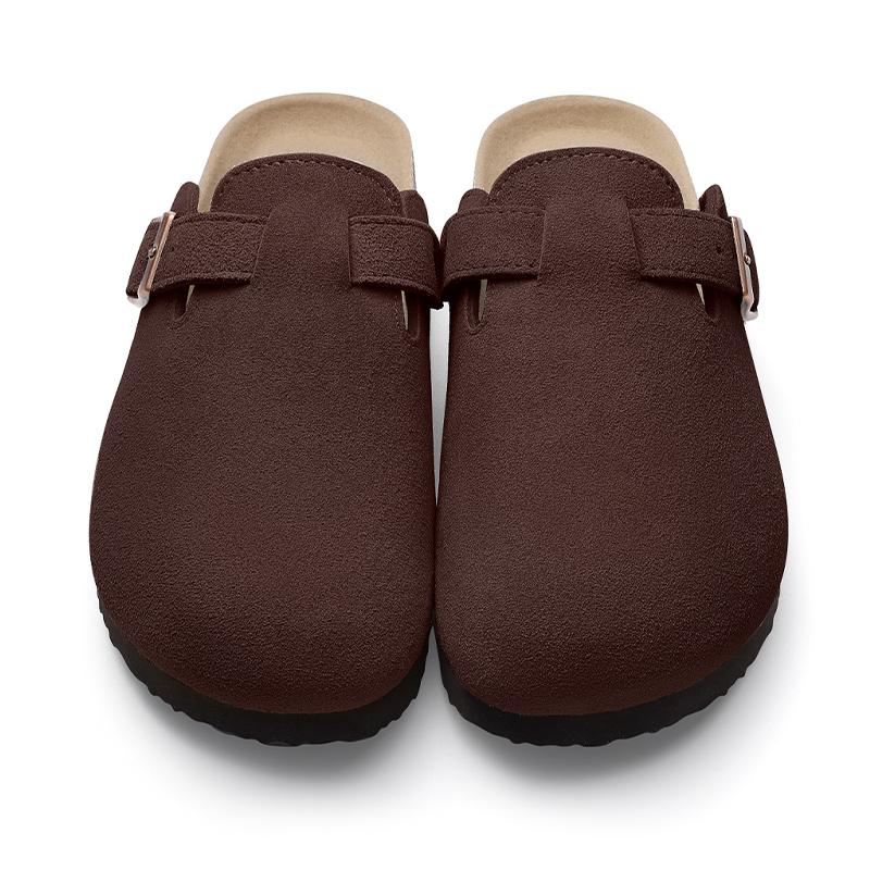 Fashion Smile PoP New Men Clogs Slippers Brand Suede Clogs Shoes Fashion Cork Men Mules Outdoor Nonslip Beach Shoes With Arch Support