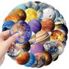 50 Cartoon Planet Stickers Pack Waterproof Transparent PET Hand Account Children's Material Decorative Guitar Notebook