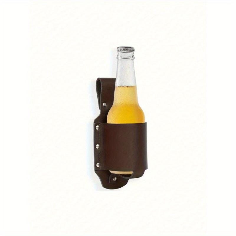 1pc Classic PU Leather Bottle Holster Bottle Holders Belt Waist Bag Beer Bottle Case for Travel Outdoor Backyard Portable Outdoor Waist Bag