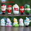 Christmas Resin Figurine Set With Snowman And Santa For Holiday Decor Party Gift