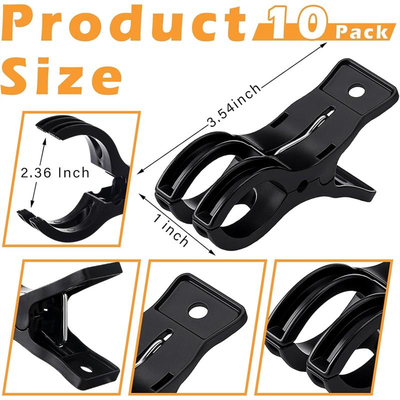 10Pcs Large Balloon Arch Clips Plastic Transparent Backdrop Spring Clamps 3.5Inch Heavy Duty Clip For Balloon Arch Kit