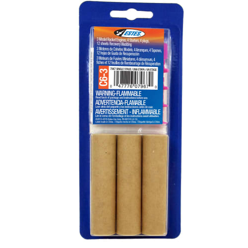 

Estes 1614 C6-5 Model Rocket Engine Pack (3 Engines)