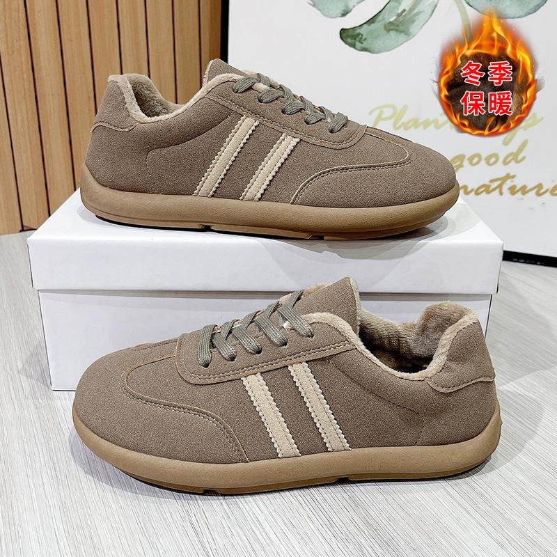 Forrest Gump Shoes Women's Shoes 2025 New Autumn and Winter Popular Versatile Retro German Training Shoes Women's Velvet Casual Board Shoes Women