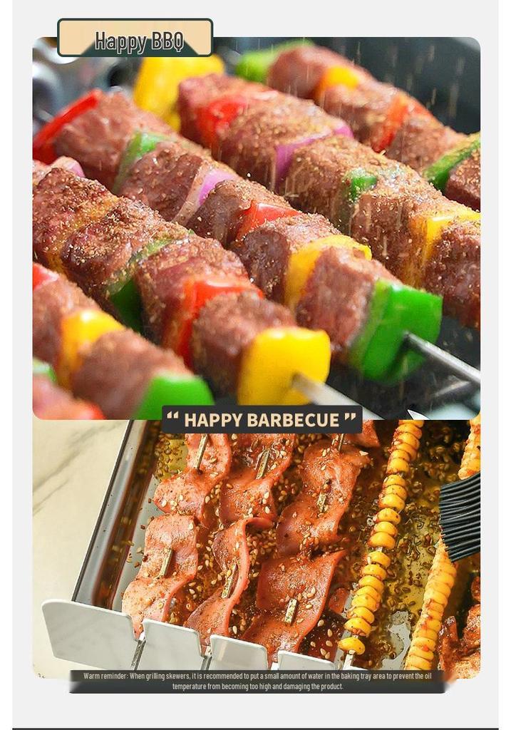Liren Elektrischer Indoor-Grill mit Drehspieß & Grilltopf