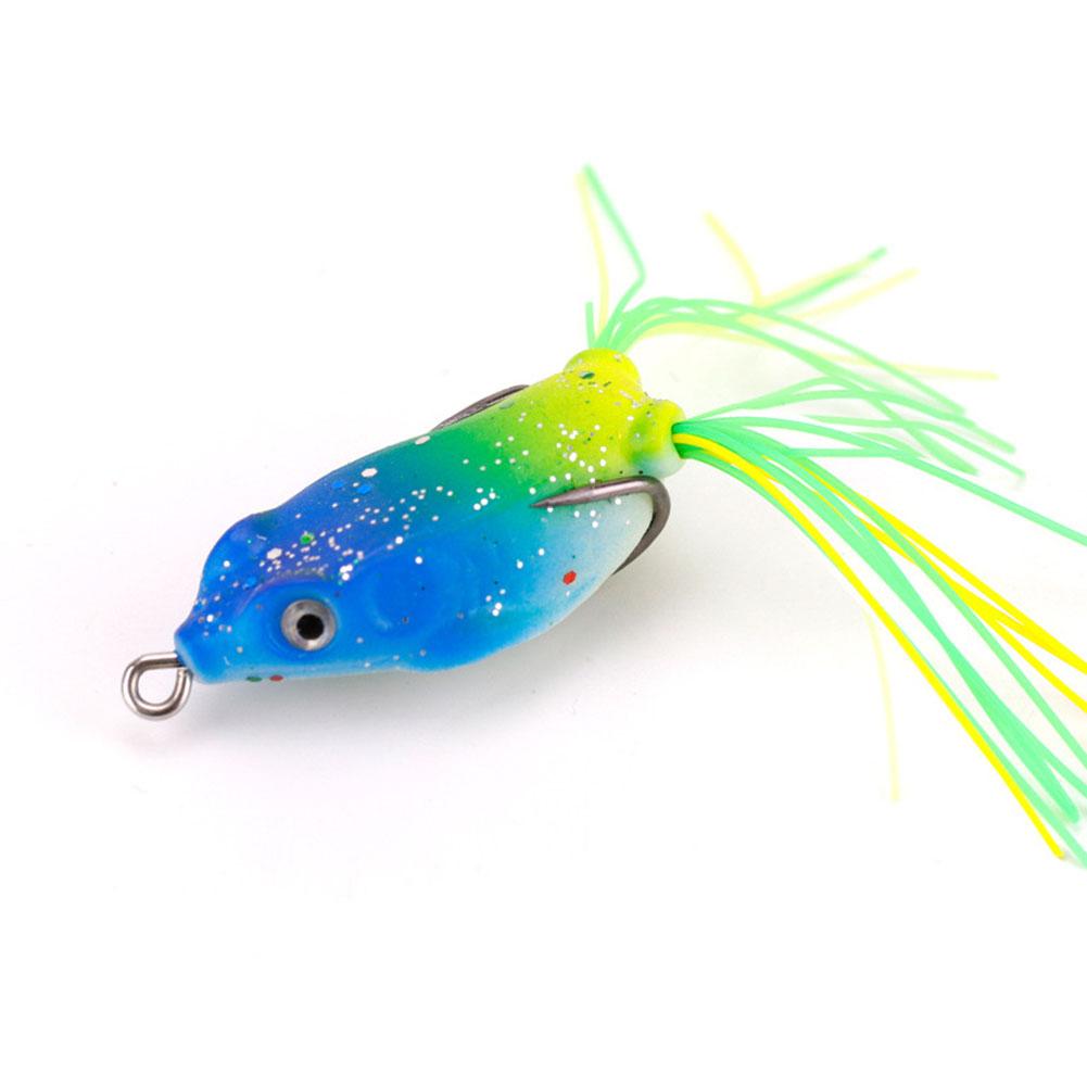 1pack Frog Soft Fishing  Bait Thunder Frog Bionic Lures With Double Hook Fishing Supplies