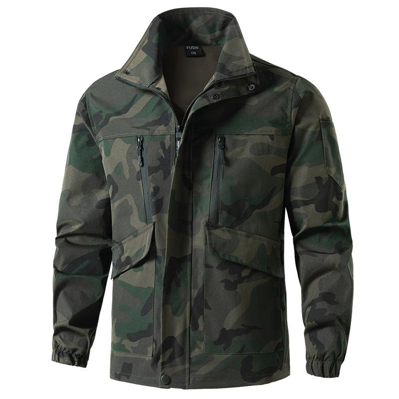 Men's Breathable Tactical Workwear Set - Wear-Resistant Jacket for Spring & Autumn Outdoor Mountaineering and Sports.