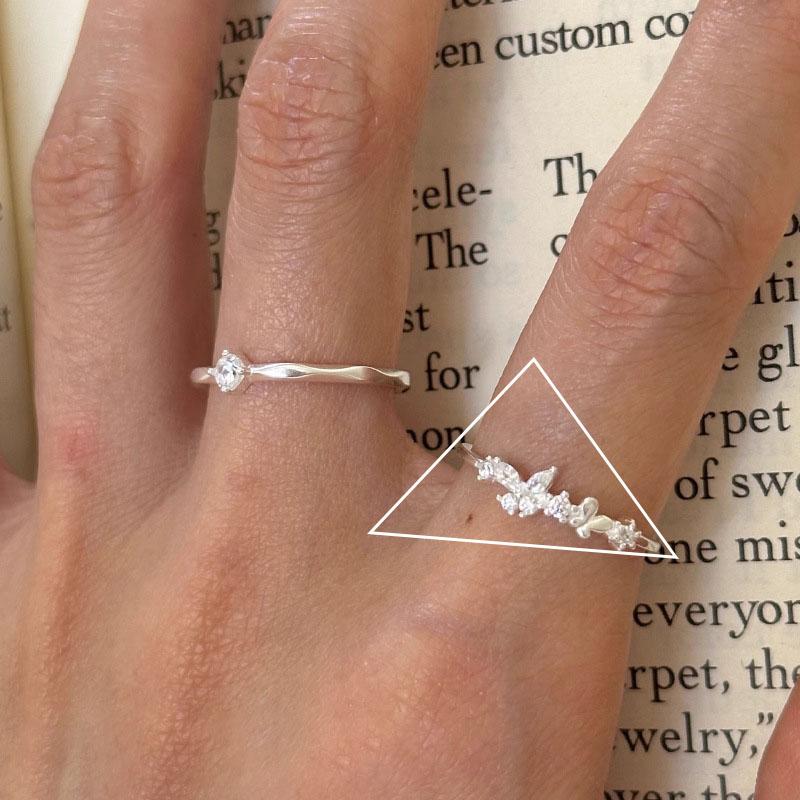 PANJBJ 925 Sterling Silve Butterfly Extreme Ring for Women Girl Gift Zircon Korean Simplicity Adjustable Jewelry Dropshipping