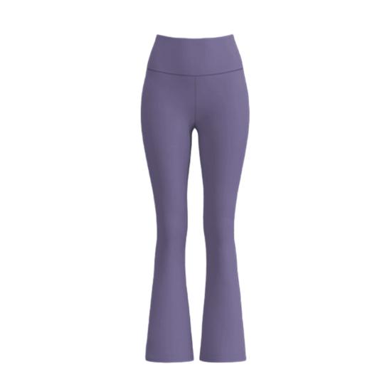 Women High Waisted Leggings Flaring Hip Lifting Tummy Control Yoga Pants Stretch XL темно-фиолетового