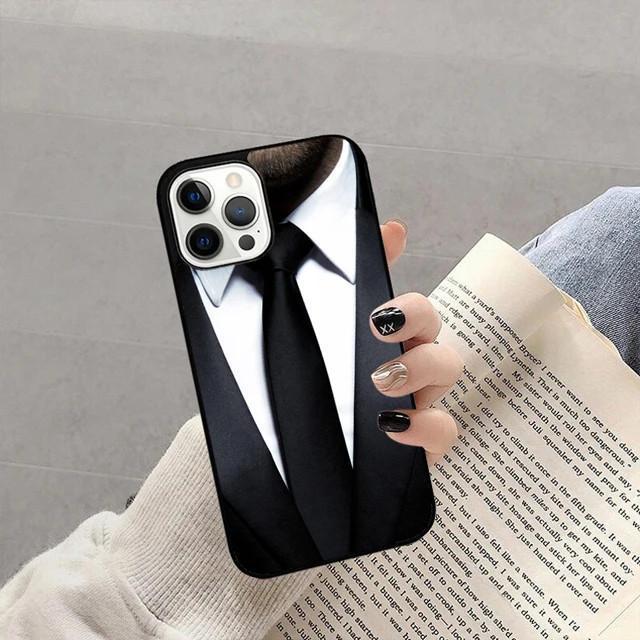 

Подходит для Apple iPhone Чехол для мобильного телефона Костюм Галстук Бант Мягкий чехол Защитный чехол iPhone iPhone 16 pro