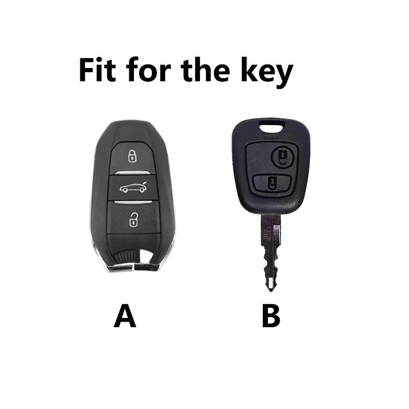 Crystal Tpu Key Case For Peugeot 208 308 508 2008 107 207 307 407 206 For Citroen C4 Remote Car Key Cover Fob Holder Accessories