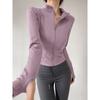 Sunscreen Clothing Yoga Clothing Skinny T-Shirt Sports Long Sleeve Running Training Pilates Stand-Up Neck Zipper Fitness Clothing Jacket