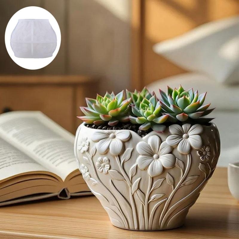 Multifunctional Heart Flower Vessel Silicone Mold for Handmade Home Deck Jewelry Crafting and Artistic Gift Creations