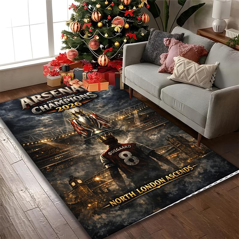 1pc Area Rug Appropriate for Office, Football Club Carpet, Versatile Printed Chair Rug, Durable Home Sofa Carpet