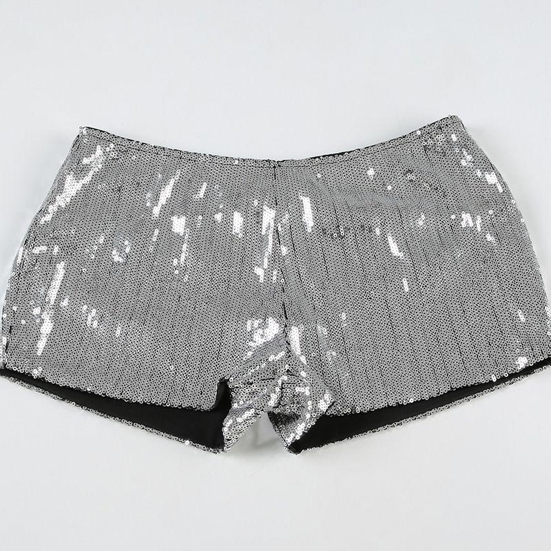 Sexy Shortts2025 Summer New Foreign Trade Women Leopard Print Print Sequins Tight Gyaru Sexy hot pants