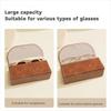 Portable Retro Style Glasses Case Pearl Velvet Inner Light Luxury Eyeglasses Case PU Leather Eyeglasses Holder Women
