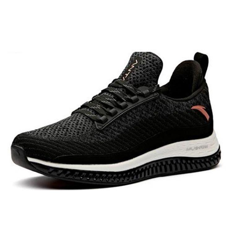 Anta Flashfoam Durable Non-Slip Low-Top Running Shoes Women sneakers Carbon-Gray 12845501-1