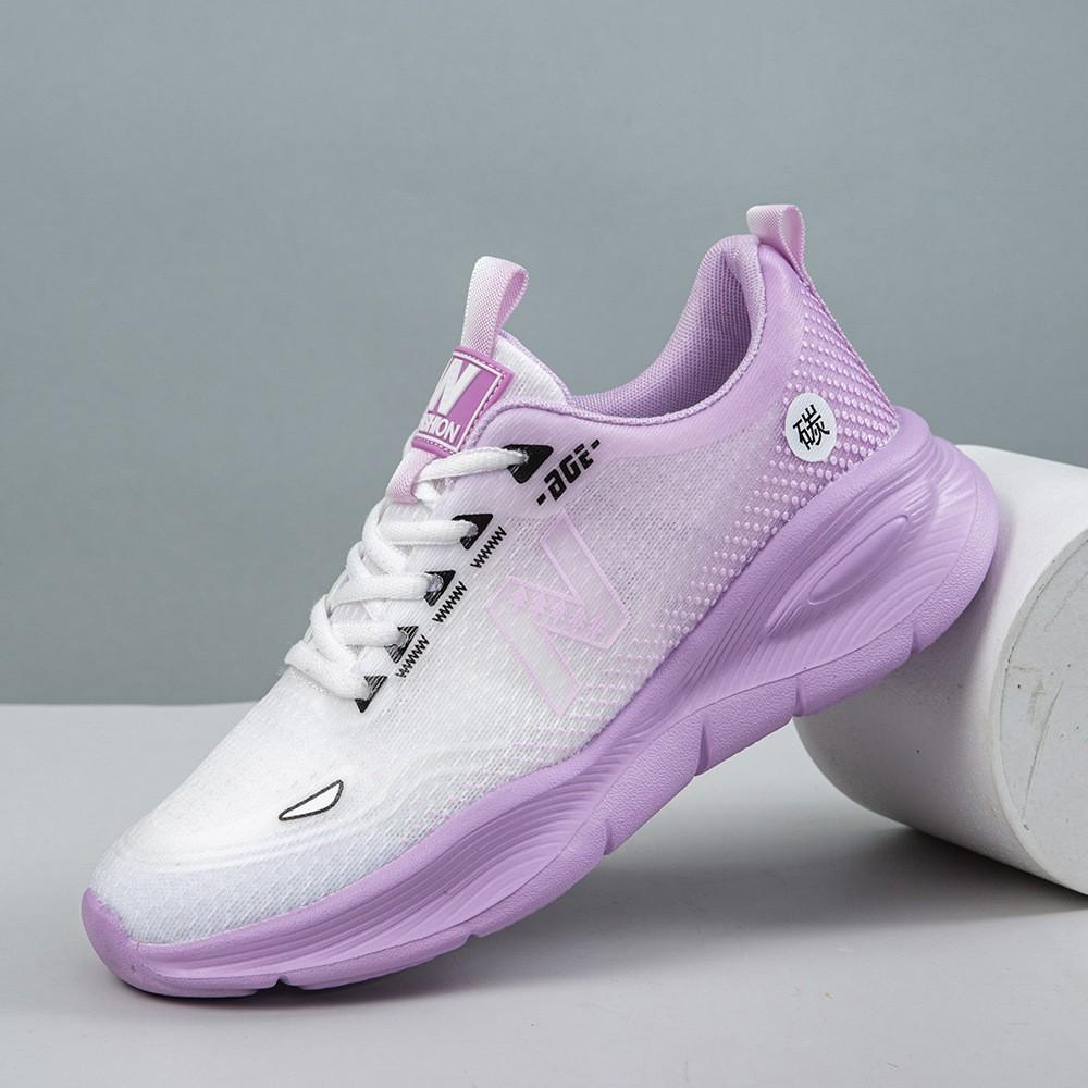 

Холодные тапочки осенние новые дышащие и легкие повседневные туфли из ледяного шелка и сетки, кроссовки на толстой подошве с отскоком и противоскольжением 41 фиолетовый