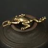 Brass Frog Decoration Mini Frog Metal Statue Antique Copper Crafts Office Home Tea Pet Table Decoration