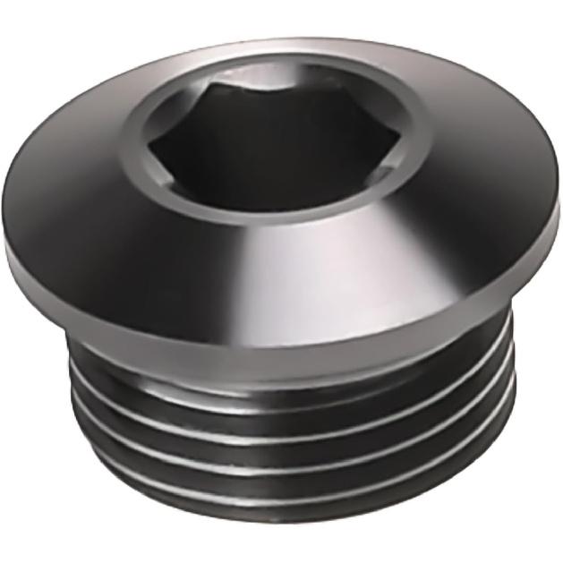 3AN Male Hex Socket Plug ORB Port with O Ring Fitting Adapter Aluminum Black, Pack of 2