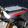 Waterproof Solar Bicycle Light 3 Modes LED Bike Front Lamp Portable Night Riding Lamp  Camping