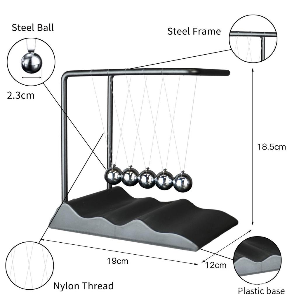 Klasická Newtonova houpačka: Fyzikální setrvačné kyvadlo pro úlevu od stresu a vzdělávací dárek