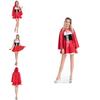 Enchanting Womens Little Red Riding Hood Costume Featuring Puff Sleeves And A-line Design